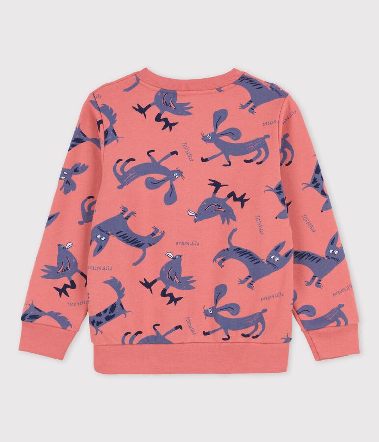 Sweatshirt en molleton enfant fille / gar&ccedil;on rose PAPAYE/ MULTICO