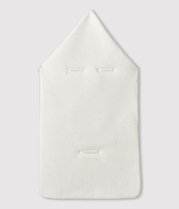 Nid d'ange blanc b&eacute;b&eacute; en tubique en coton biologique blanc