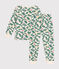 Pyjama en molleton gratté imprimé sapin de Noël enfant blanc AVALANCHE/ MULTICO