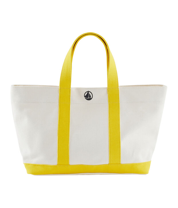 Cabas blanc/jaune
