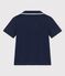 Polo manches courtes en jersey enfant garçon bleu SMOKING