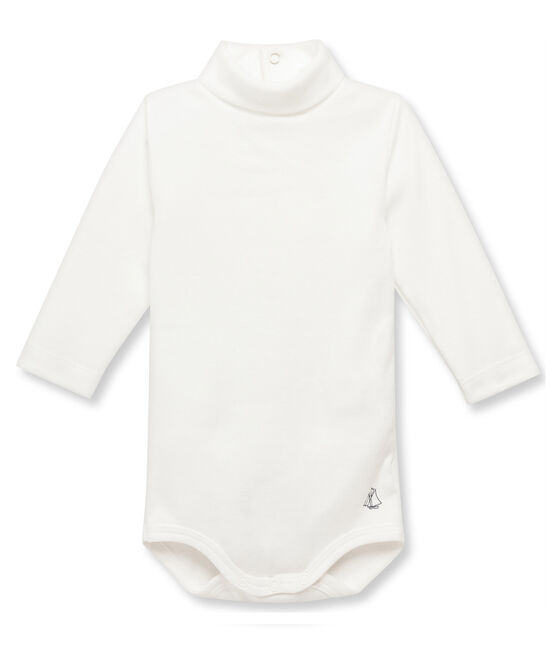 Body col roulé bébé mixte blanc MARSHMALLOW