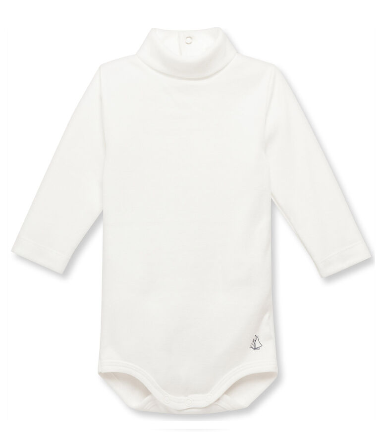 Body col roul&eacute; b&eacute;b&eacute; mixte blanc MARSHMALLOW
