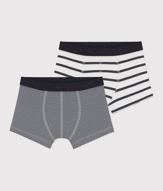 Coffret cadeau pyjama et boxers rayés en coton variante 1