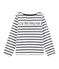Tee shirt enfant fille beige COQUILLE/bleu SMOKING