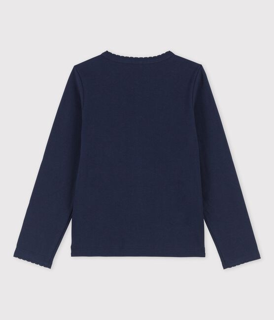 Tee-shirt à manches longues enfant fille / garçon bleu SMOKING
