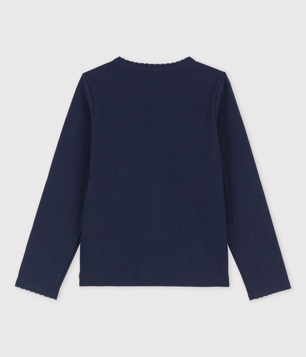 Tee-shirt &agrave; manches longues enfant fille / gar&ccedil;on bleu