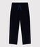 Pantalon droit enfant en velours uni bleu SMOKING