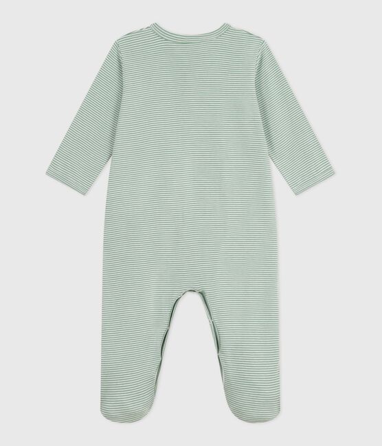 Pyjama bébé en coton à rayures milleraies SAULE/ MARSHMALLOW