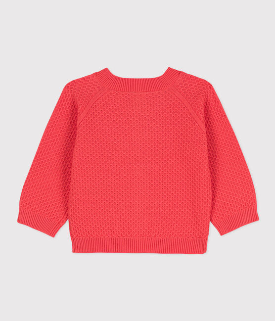 Cardigan bébé en tricot de coton orange JUPITER