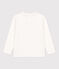 Tee-shirt manches longues en coton enfant gar&ccedil;on blanc