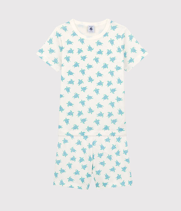 Pyjacourt petite fille-petit gar&ccedil;on en coton blanc/multicouleur