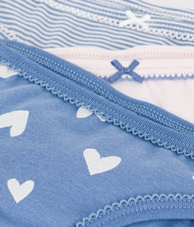 Lot de culottes enfant en coton &agrave; c&oelig;urs multicouleur