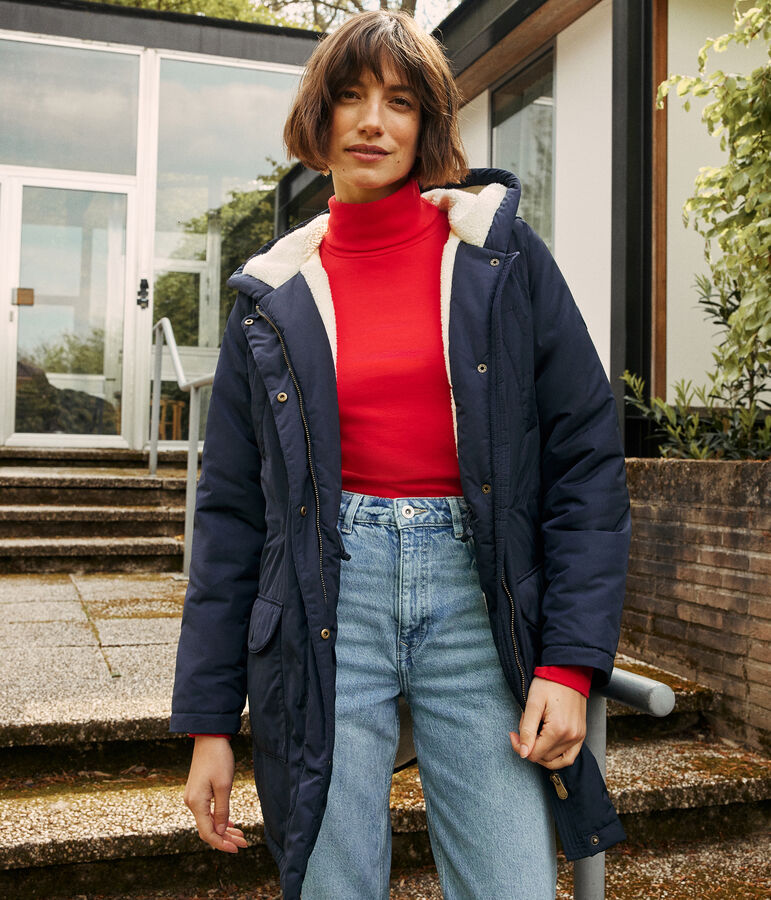 Tee-shirt l'Iconique Col roul&eacute; en coton femme rouge CORRIDA