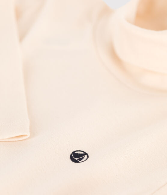 Sous-pull en coton enfant fille / garçon écru AVALANCHE