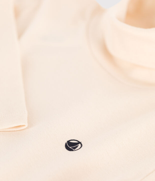 Sous-pull en coton enfant fille / gar&ccedil;on &eacute;cru