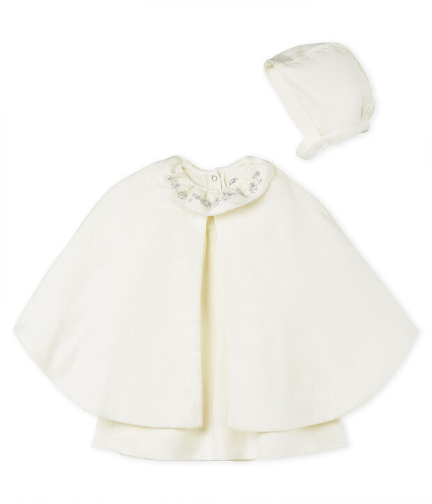 Ensemble 3 pi&egrave;ces de c&eacute;r&eacute;monie b&eacute;b&eacute; fille en lin multicouleur