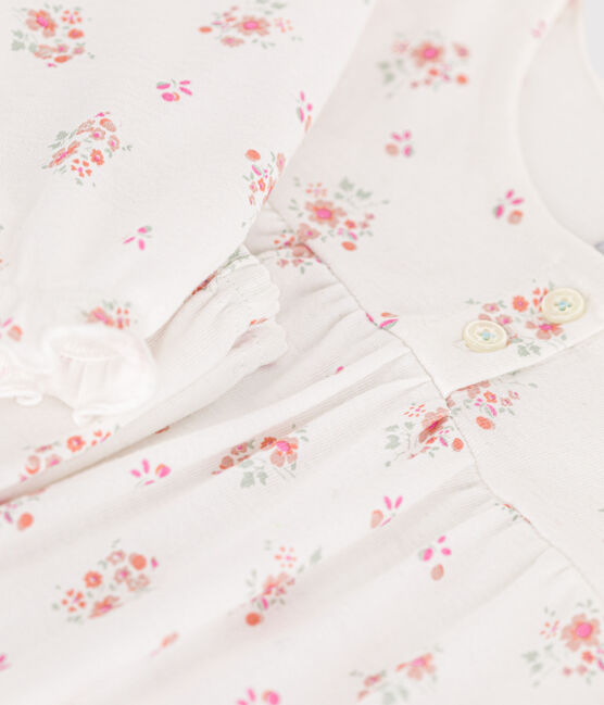 Pyjama en coton  imprimé à fleurs enfant blanc MARSHMALLOW/blanc MULTICO
