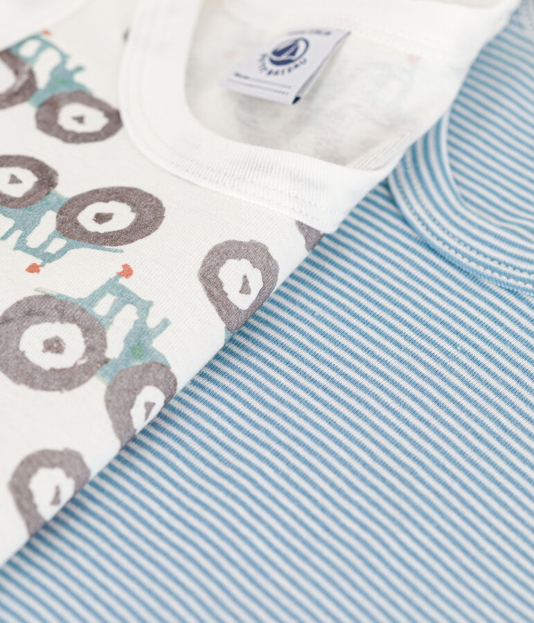 Lot de 2 d&eacute;bardeurs tracteur en coton petit gar&ccedil;on multicouleur