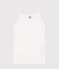 Chemise à bretelles en coton femme blanc ECUME