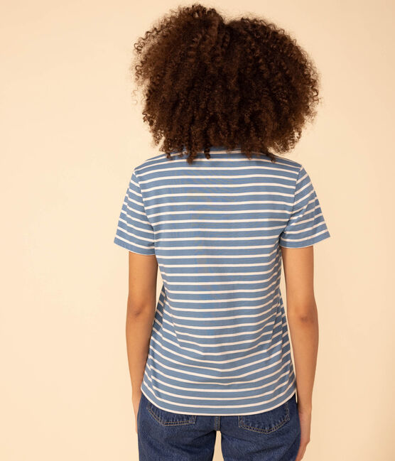 Tee-shirt LE DROIT col V en coton Femme POLOCHON/ AVALANCHE