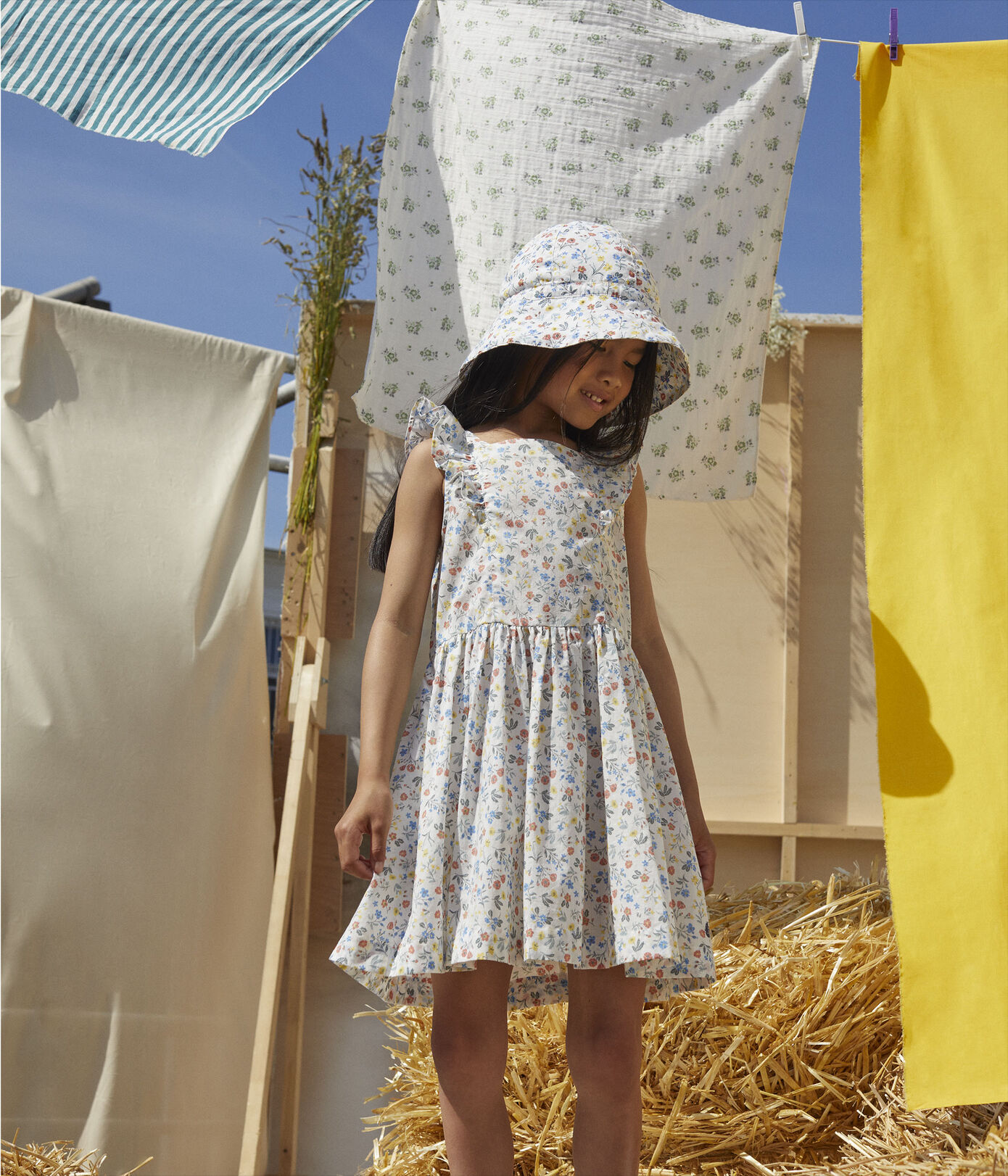 Robe bébé fille col marin manches courtes marine - Petit Bateau