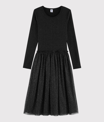Robe bimatière tulle Femme