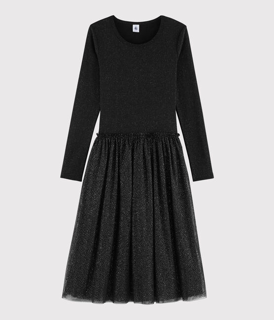 Robe bimatière tulle Femme noir BLACK/jaune OR