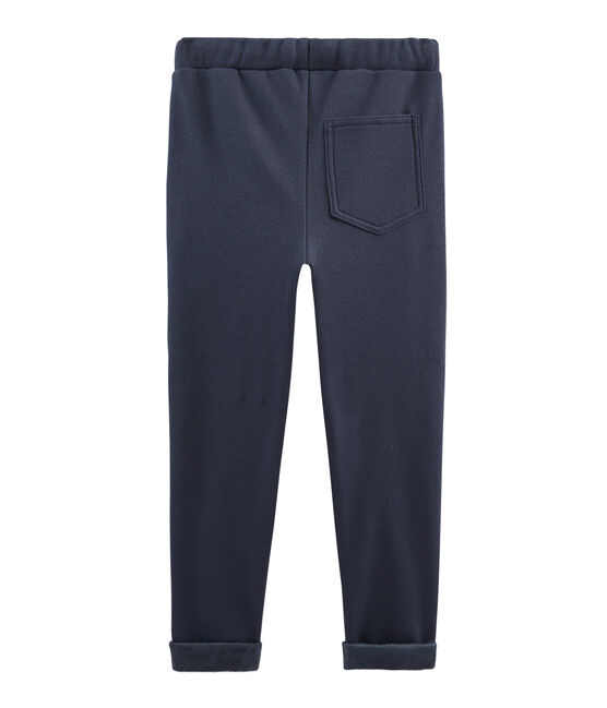 Pantalon molleton chaud enfant garçon bleu SMOKING
