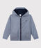 Coupe vent chaud en polyester recyclé enfant fille/garçon bleu SMOKING/blanc MARSHMALLOW