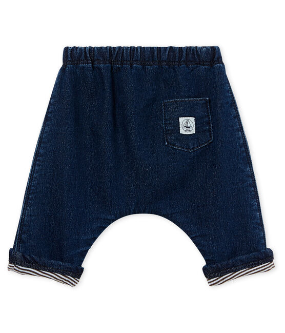 Pantalon double maille effet denim bébé mixte bleu DENIM BLEU FONCE CN