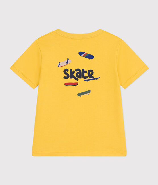 Tee-shirt imprimé en jersey léger enfant garçon jaune NECTAR