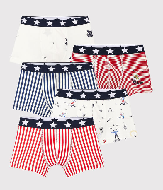 Lot de 5 boxers imprimé festif petit garçon variante 1