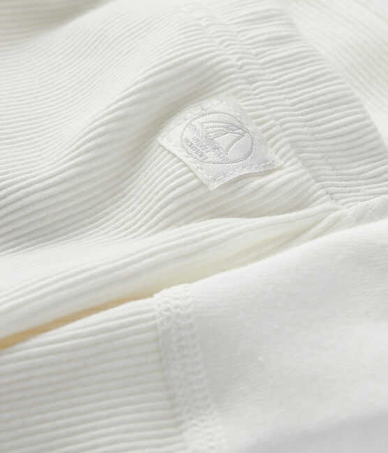 Caleçon bébé en côte 2x2 blanc MARSHMALLOW