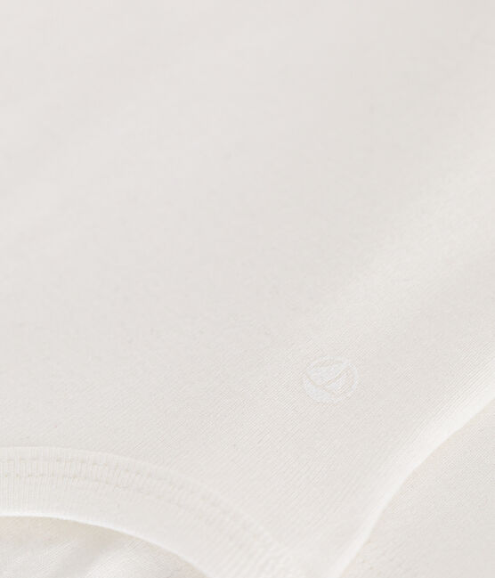 Body manches longues col roulé en coton bébé blanc MARSHMALLOW