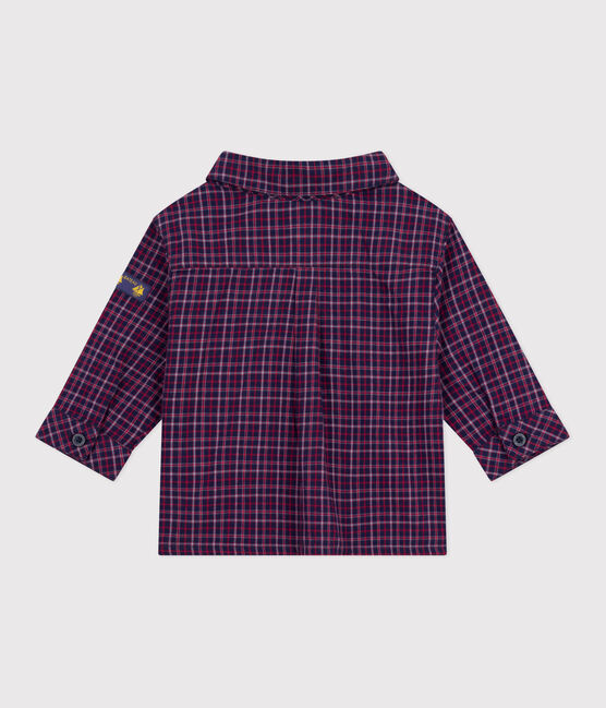 Chemise bébé en flanelle à carreaux bleu SMOKING/blanc MULTICO