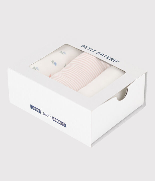 Lot de 3 bavoirs imprim&eacute;s en coton multicouleur