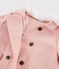 Manteau en drap de laine fille rose ROSE