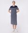 Robe longue femme en coton à rayures bleu SMOKING/blanc MARSHMALLOW