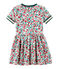 Robe manches courtes enfant fille gris/multicouleur