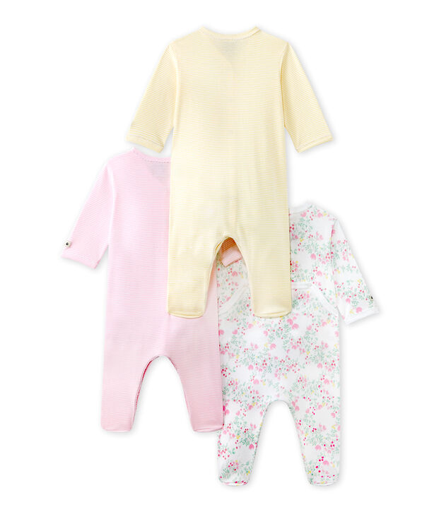 Lot de 3 dors bien b&eacute;b&eacute; fille blanc