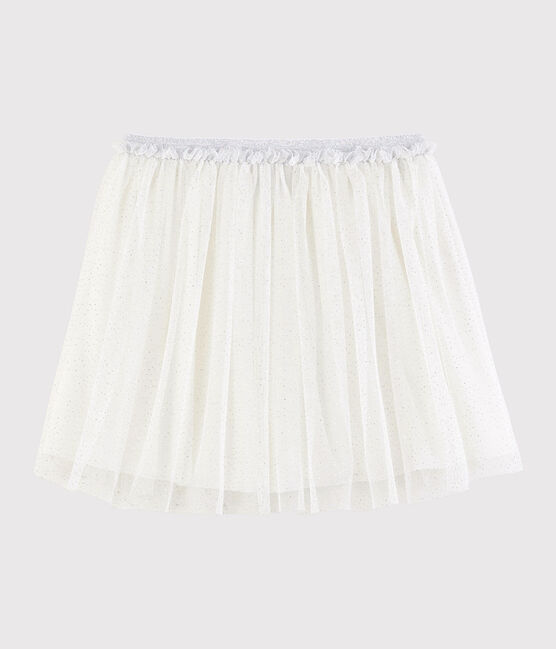 Jupe en tulle enfant fille blanc MARSHMALLOW/gris ARGENT