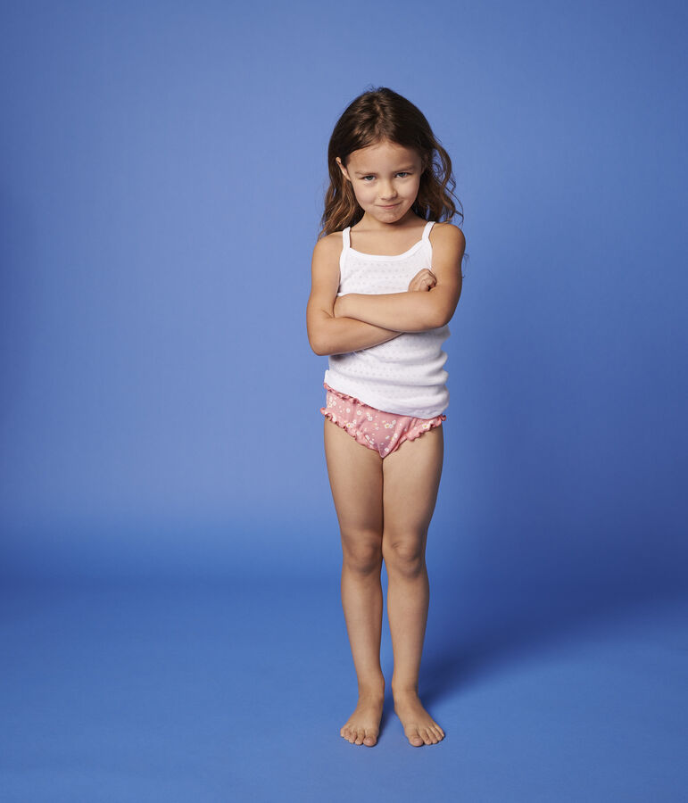 Lot de 3 culottes volant&eacute;es fleur de cerisier petite fille multicouleur