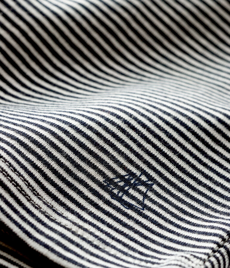 Tee shirt b&eacute;b&eacute; gar&ccedil;on milleraie bleu SMOKING/blanc MARSHMALLOW