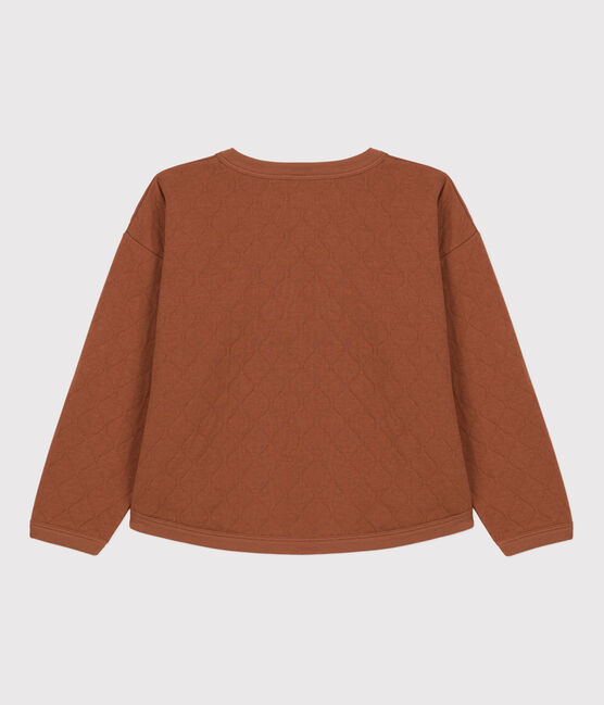 Sweatshirt en tubique matelassé enfant fille / garçon marron CINA