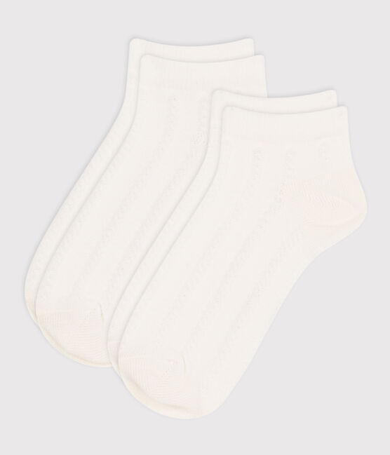 Lot de 2 paires de chaussettes unies en jersey de coton enfants variante 1