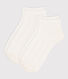 Lot de 2 paires de chaussettes unies en jersey de coton enfants