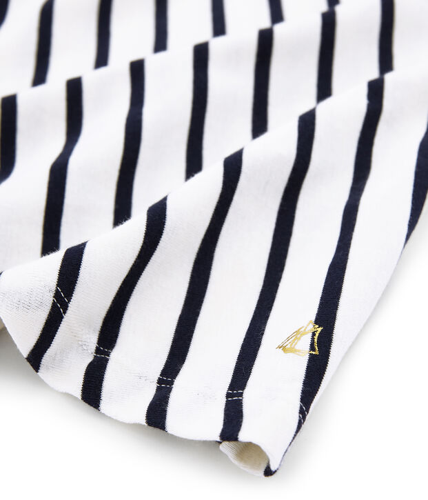 Robe enfant fille blanc/bleu