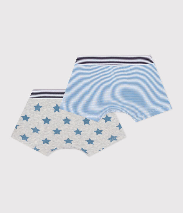 Lot de boxers enfant en coton imprim&eacute; &eacute;toiles multicouleur