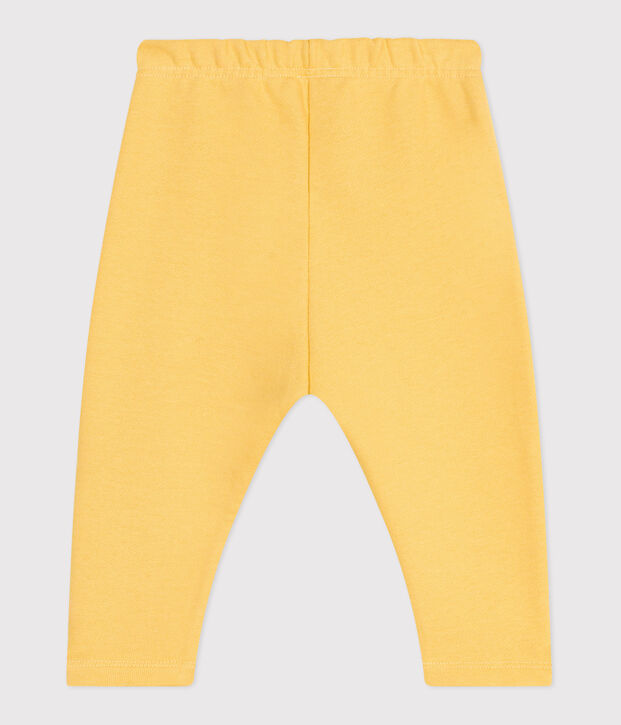 Pantalon de jogging b&eacute;b&eacute; en coton uni jaune